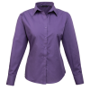 Women's Poplin Long Sleeve Blouse - Purple