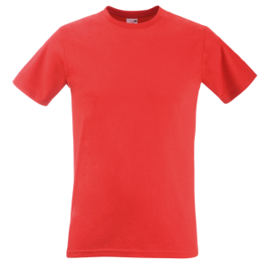 Fitted Valueweight Fruit of the Loom Mens T-Shirt - Red