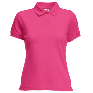 Fruit of the Loom Lady-Fit Polo Shirt - Fuchsia