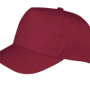 Boston 5 panel polycotton printer's cap - Burgundy