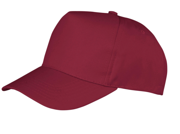 Boston 5 panel polycotton printer's cap - Burgundy